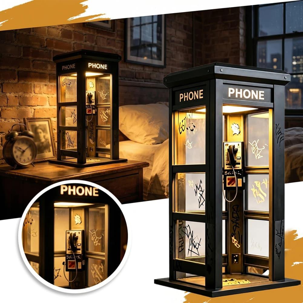 Desk Lamp Led - Lampu Meja Telepon Retro Graffiti Mini