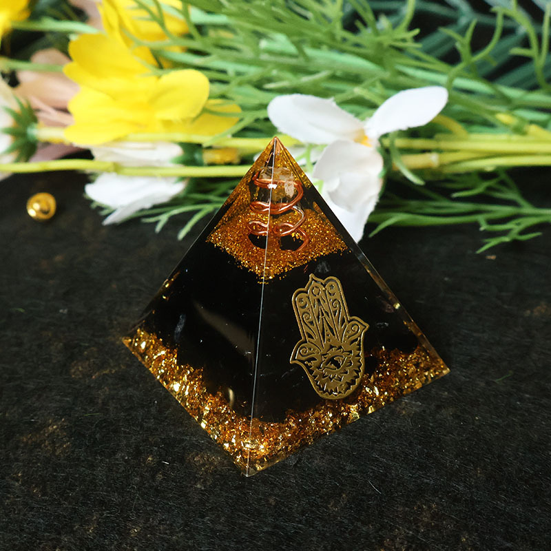Free Home Office - Piramida Resin Kristal Tangan Hamsa, Piramida