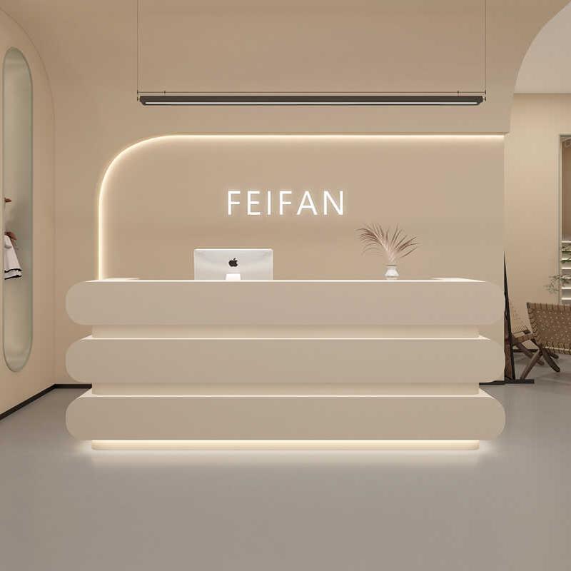 Home Office Industrial Design - Meja Resepsionis Salon Bisnis Penjualan Desain
