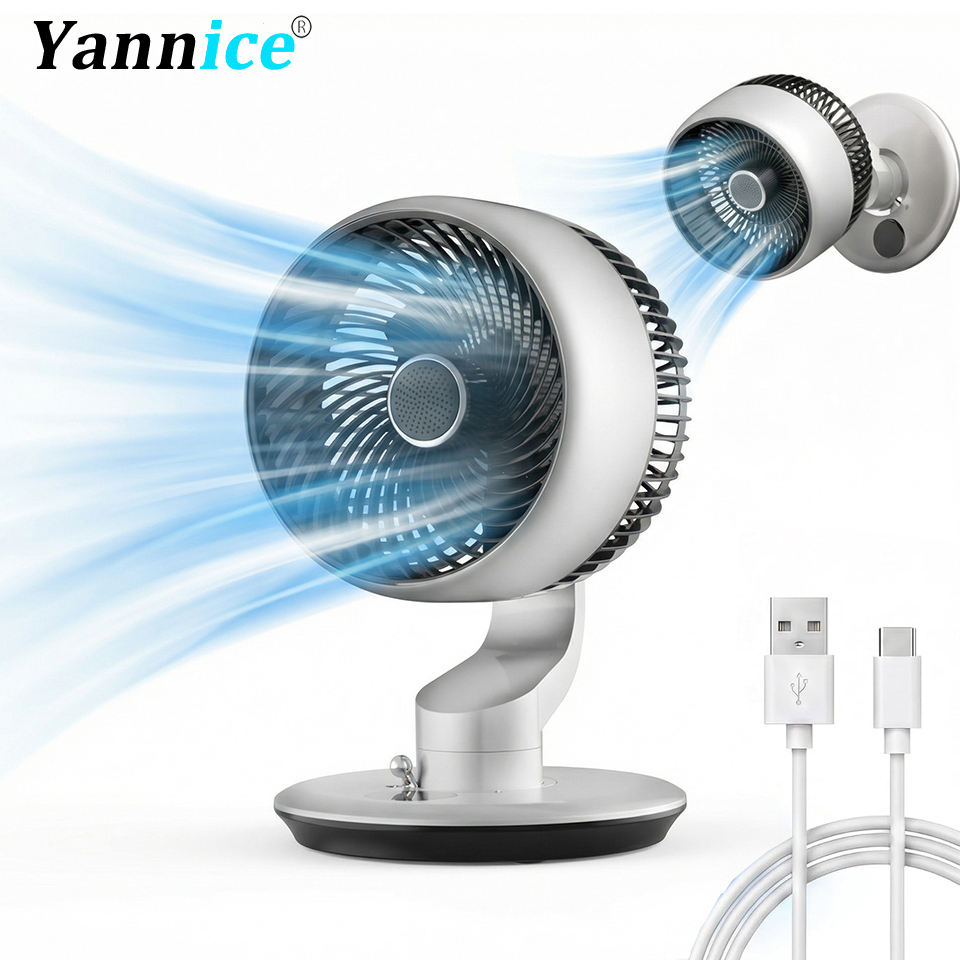 Usb Desk Fan - Kipas Meja USB 7800mAh 5 Kecepatan