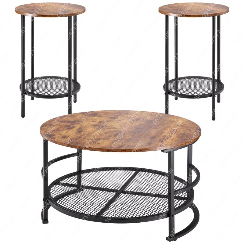 Home Office Industrial Design - Set Meja Kopi Ruang Tamu Industrial