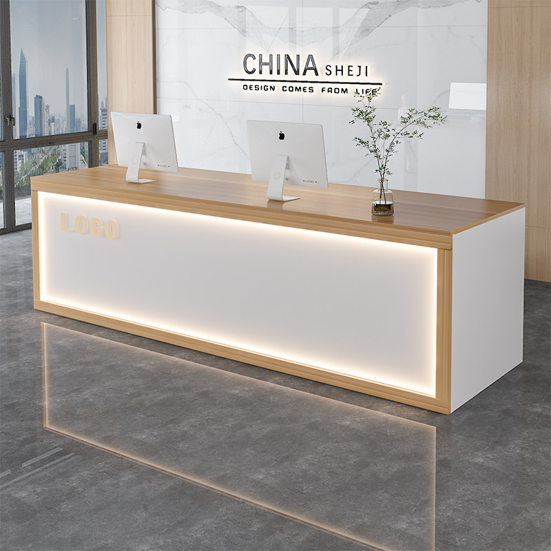 Home Office Industrial Design - Meja Resepsi Modern Eksekutif Perusahaan Desain