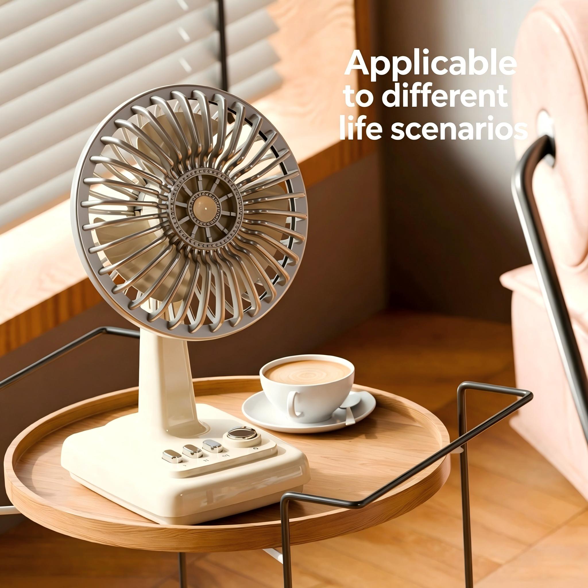 Usb Desk Fan - Kipas Meja Retro Alloy 3 Kecepatan