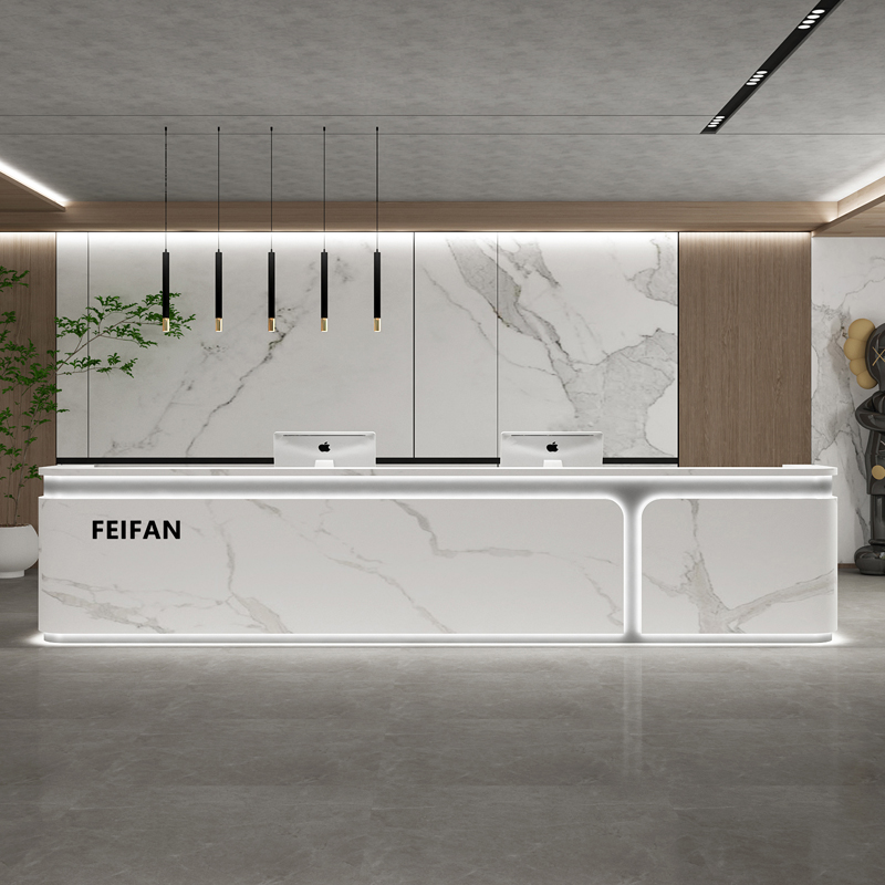 Home Office Industrial Design - Promosi Meja Resepsi Selamat Datang Menampilkan