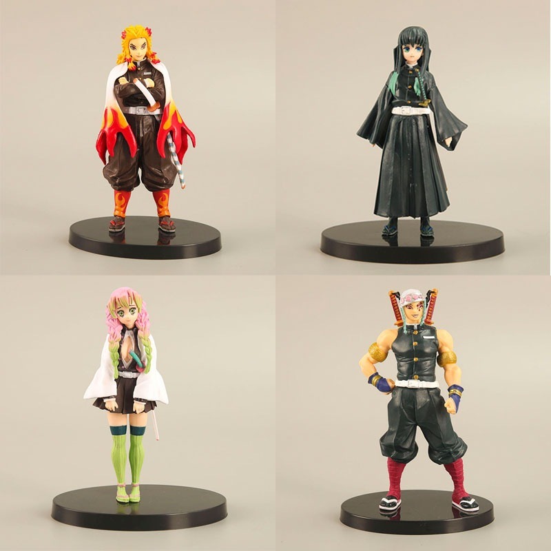 4PCS Set Figur Demon Slayer Ha - Home Office Romance Manga ulasan dan harga
