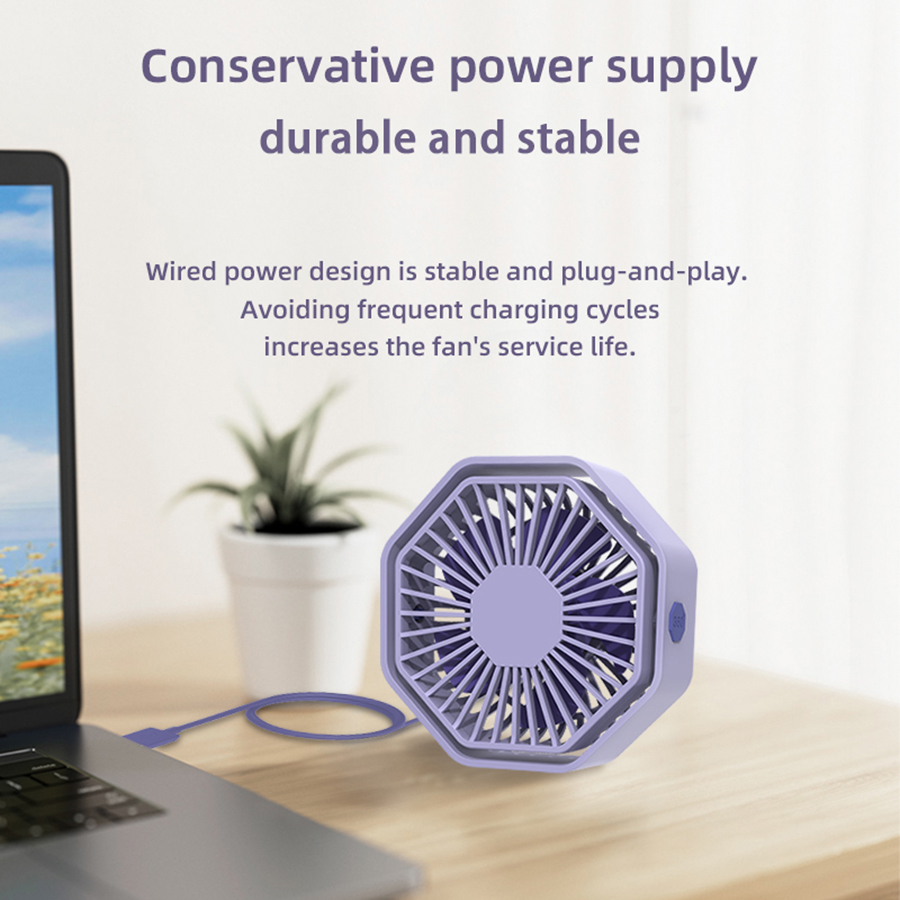 Kipas Meja USB Heksagonal, 360 - Usb Desk Fan ulasan dan harga