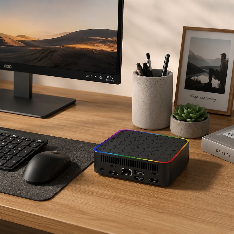 PC Mini Hexagon Rainbow Border - Home Office Border Force ulasan dan harga