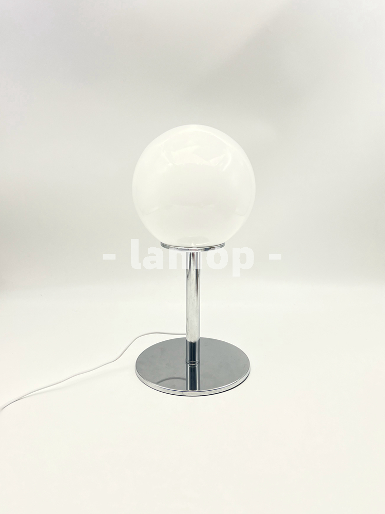 Lampu Meja Krom Bulat Putih Su - Desk Lamp Led ulasan dan harga