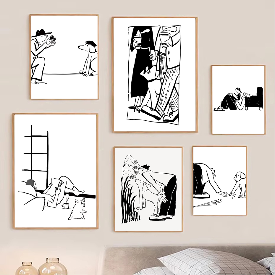 1 Buah Poster Seni Minimalis S - Home Office Romance Manga ulasan dan harga