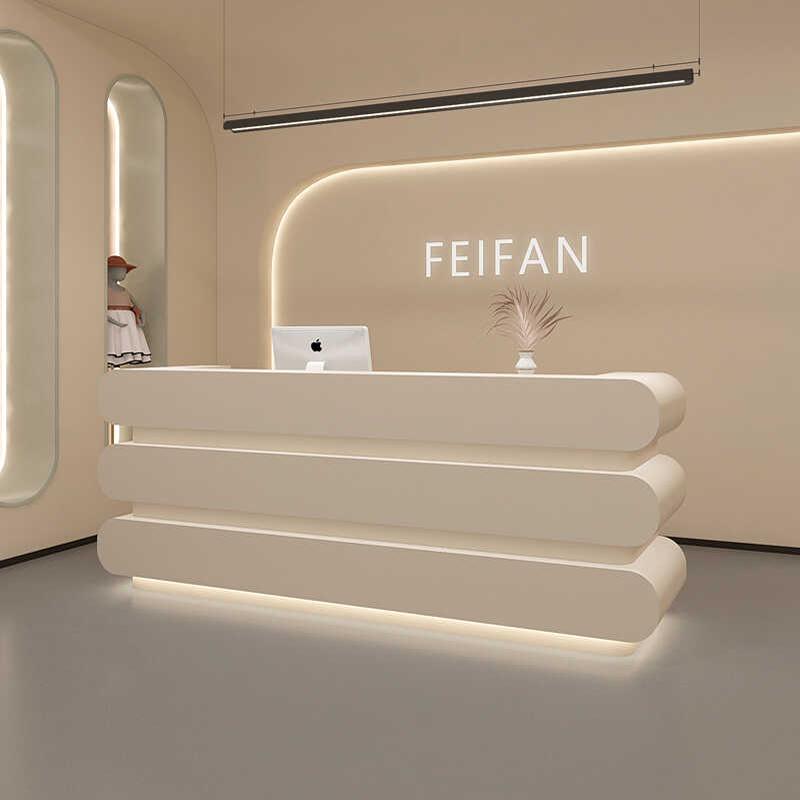Meja Resepsionis Salon Bisnis  - Home Office Industrial Design ulasan dan harga