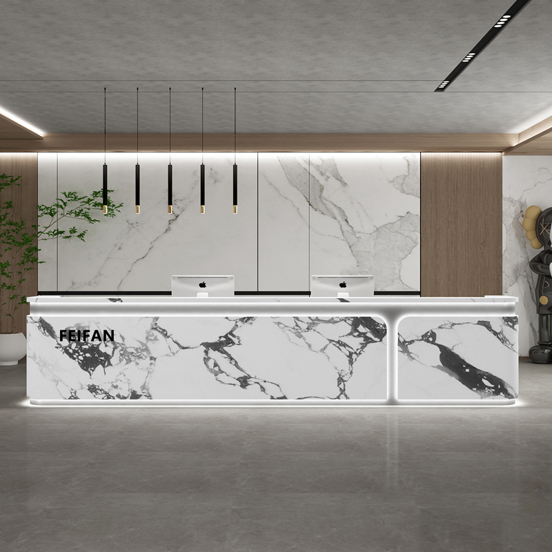 Desain Meja Resepsionis Mewah  - Home Office Industrial Design ulasan dan harga