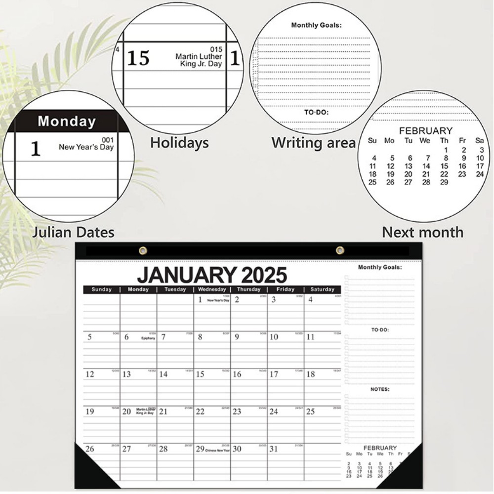 Kalender dinding Inggris Janua - Home Office 2024 ulasan dan harga