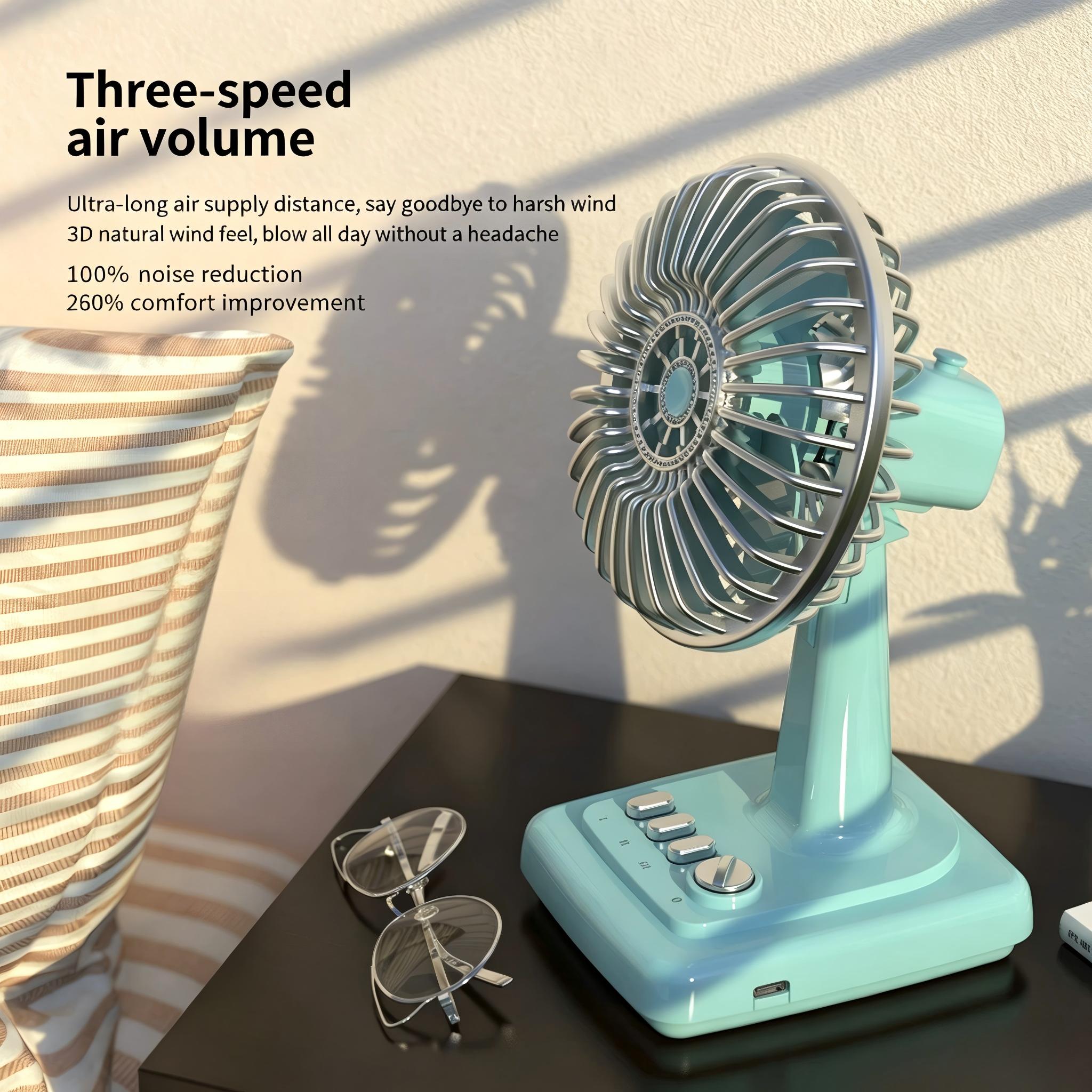 Kipas Meja Retro Alloy 3 Kecep - Usb Desk Fan ulasan dan harga