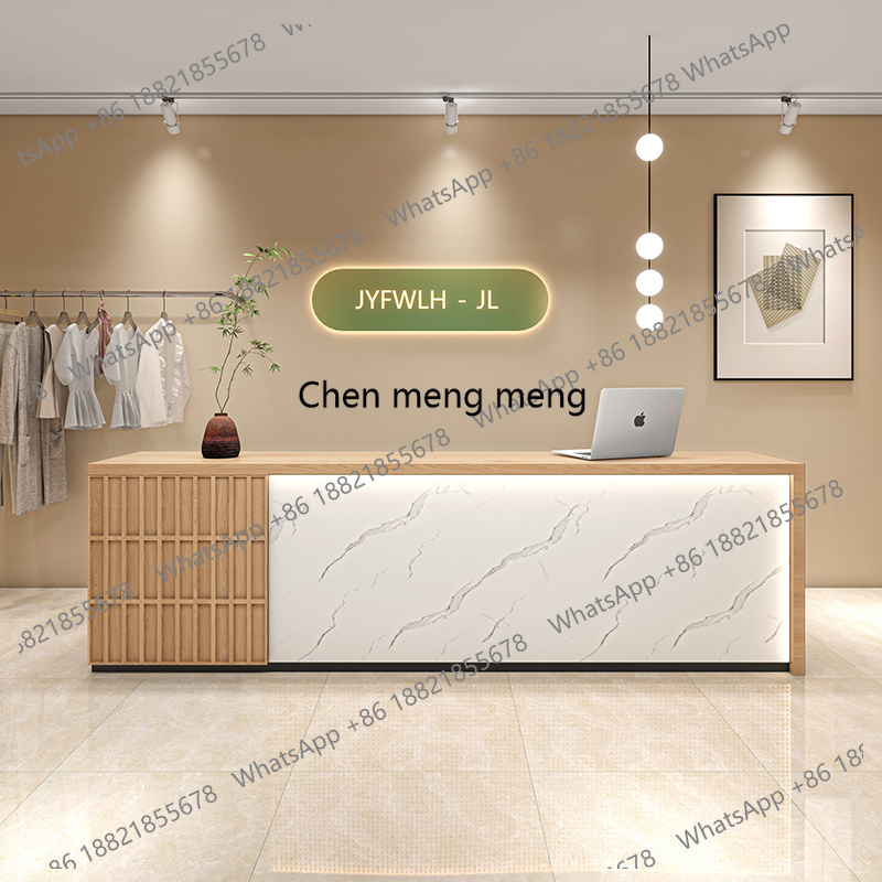 Meja Resepsionis Sambutan Desa - Home Office Industrial Design ulasan dan harga