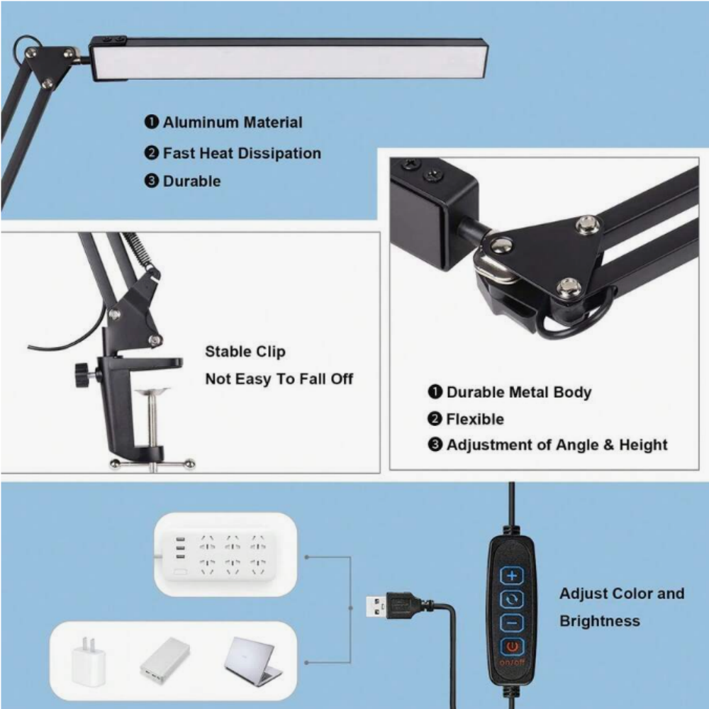 Lampu Meja LED untuk Rumah, Me - Desk Lamp Led ulasan dan harga