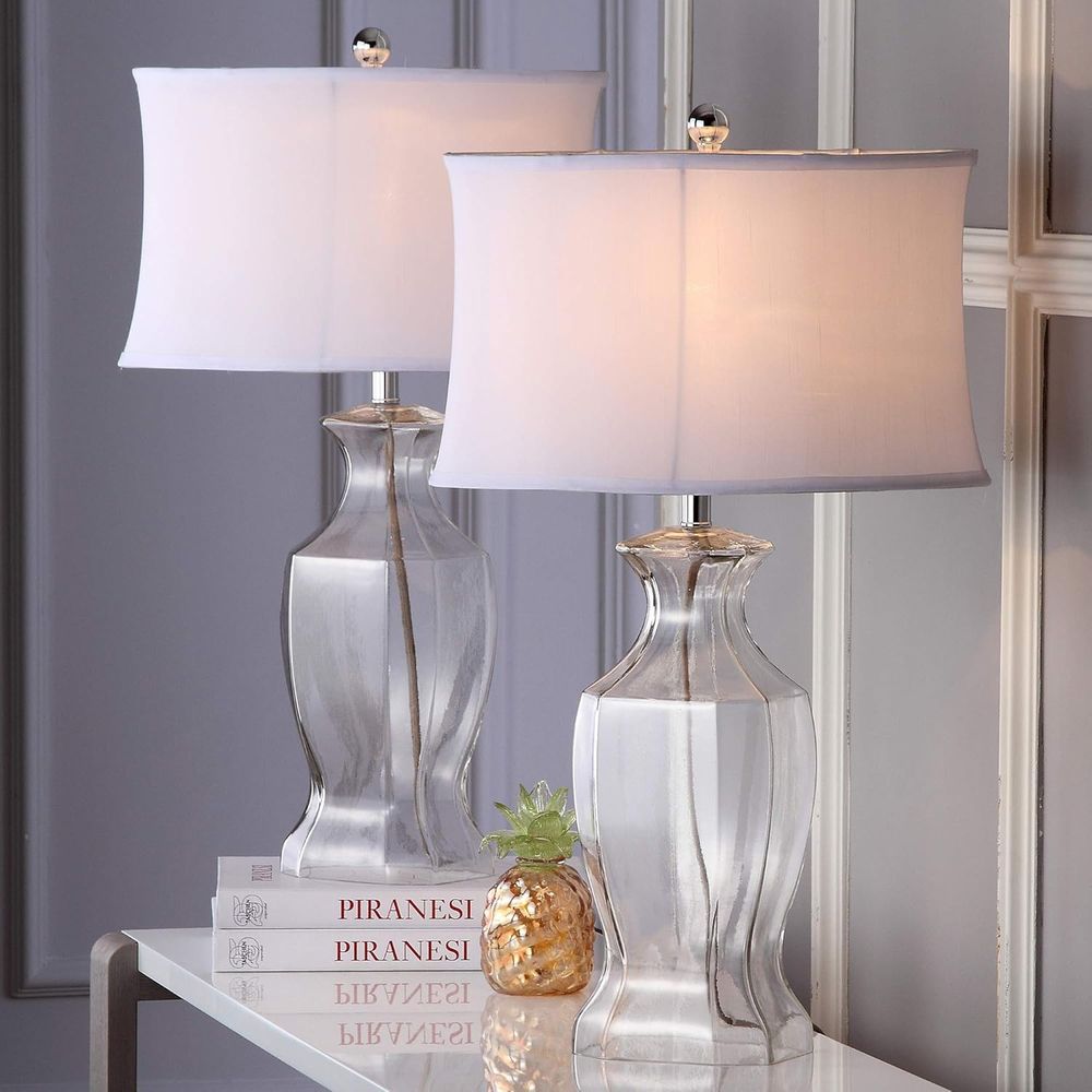 Set Lampu Meja Kaca Bening 28- - Desk Lamp Led ulasan dan harga