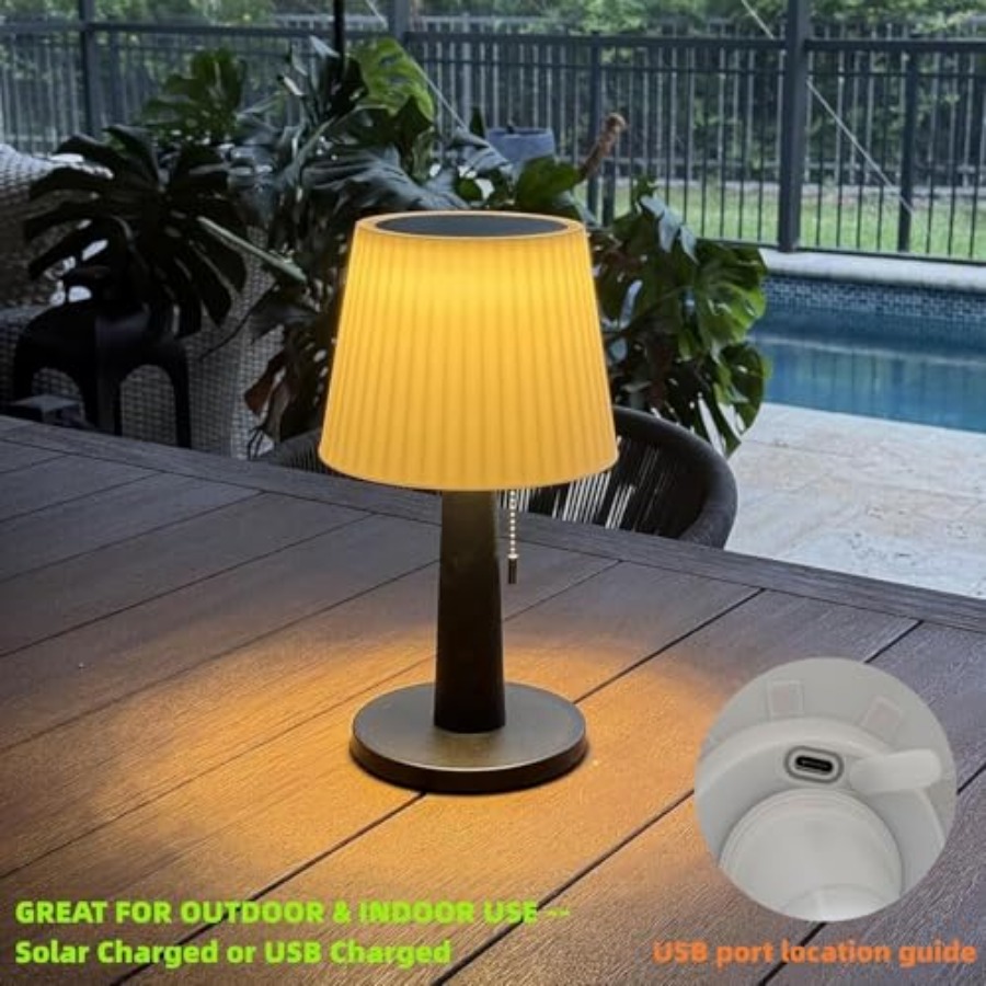 Lampu Meja Tenaga Surya Luar R - Desk Lamp Led ulasan dan harga